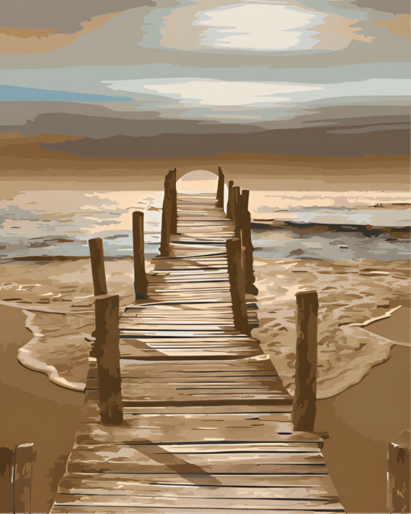 Quai et Mer Peinture par Numéros