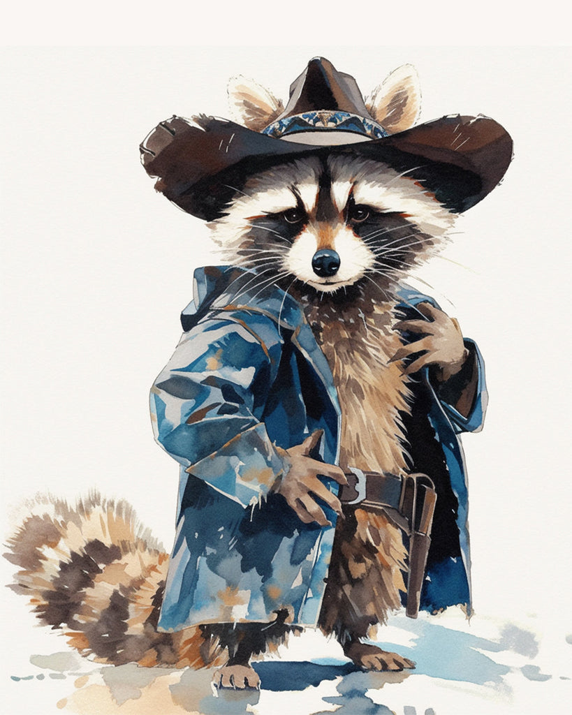 Ratons laveurs dans les bois Peinture par Numéros