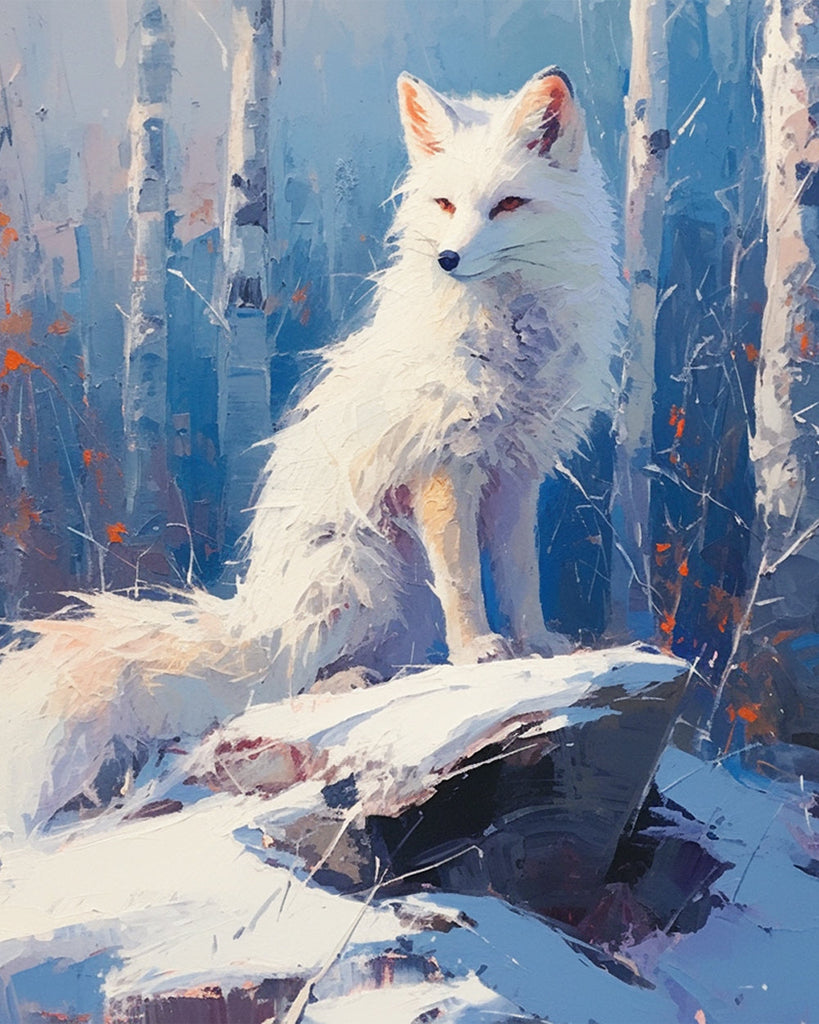 Renard polaire Peinture par Numéros