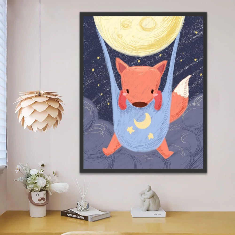 Renard Roux Cartoon Enfants Peinture par Numéros