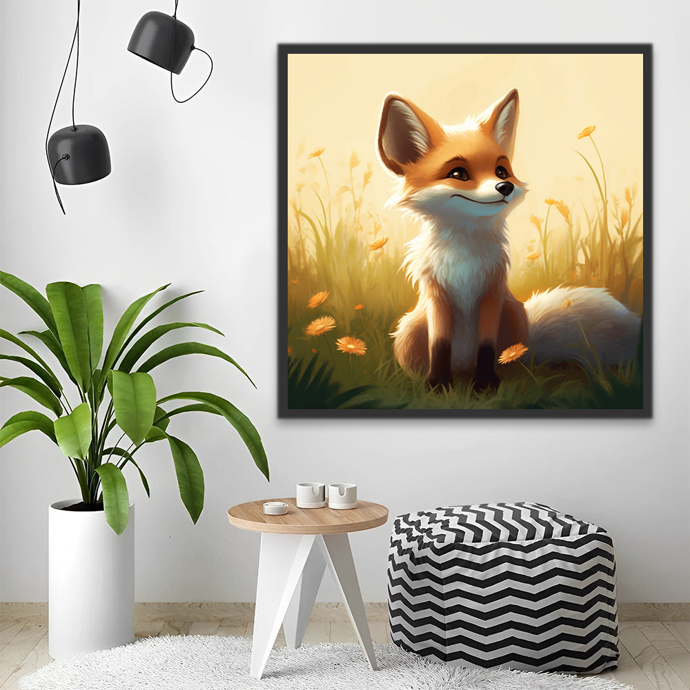 Renard Roux Mignon Peinture par Numéros