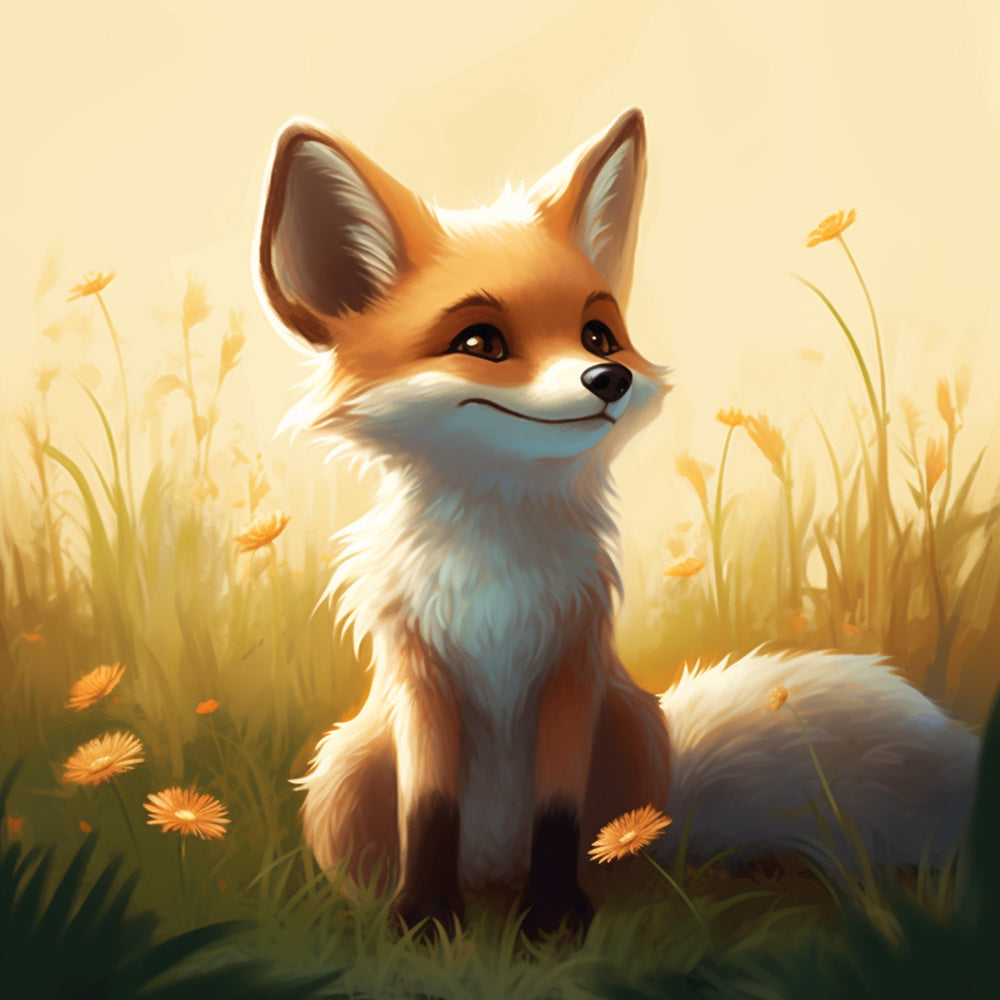 Renard Roux Mignon Peinture par Numéros