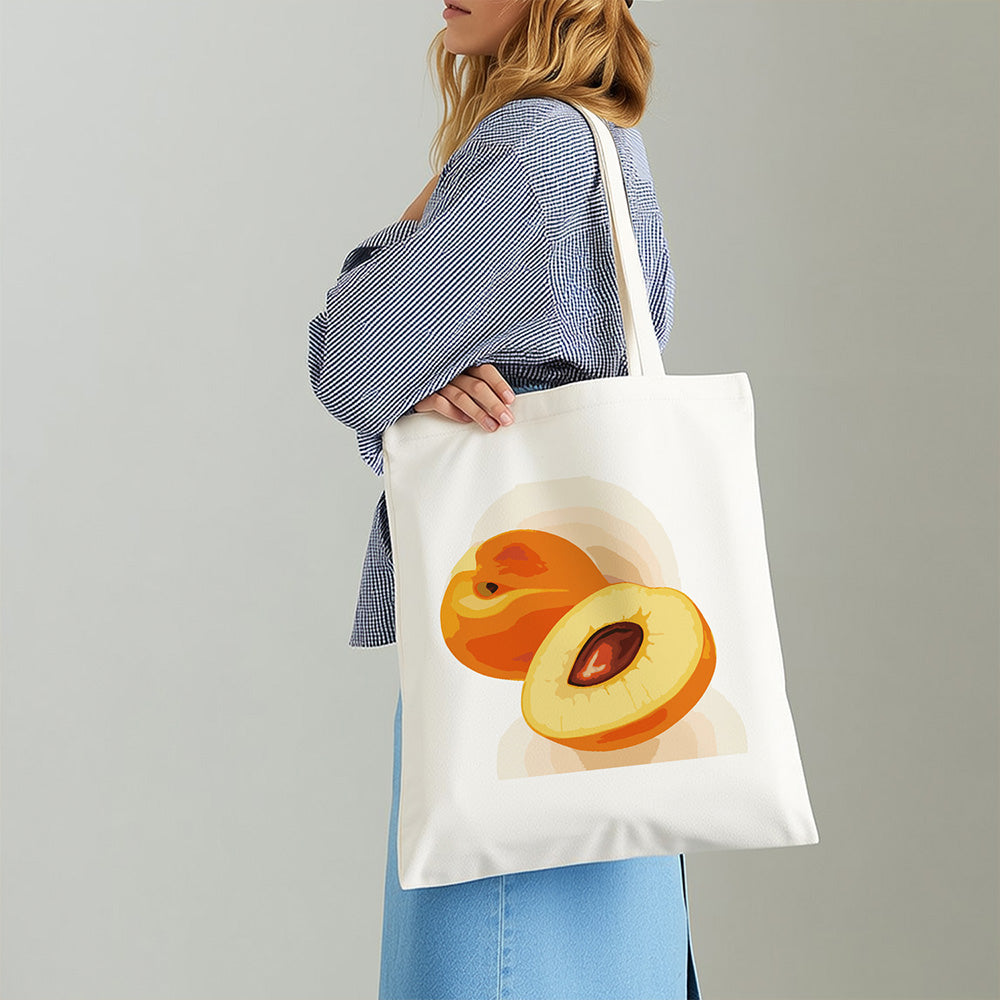 Sac Toile Abricots Mûrs Peinture par Numéros