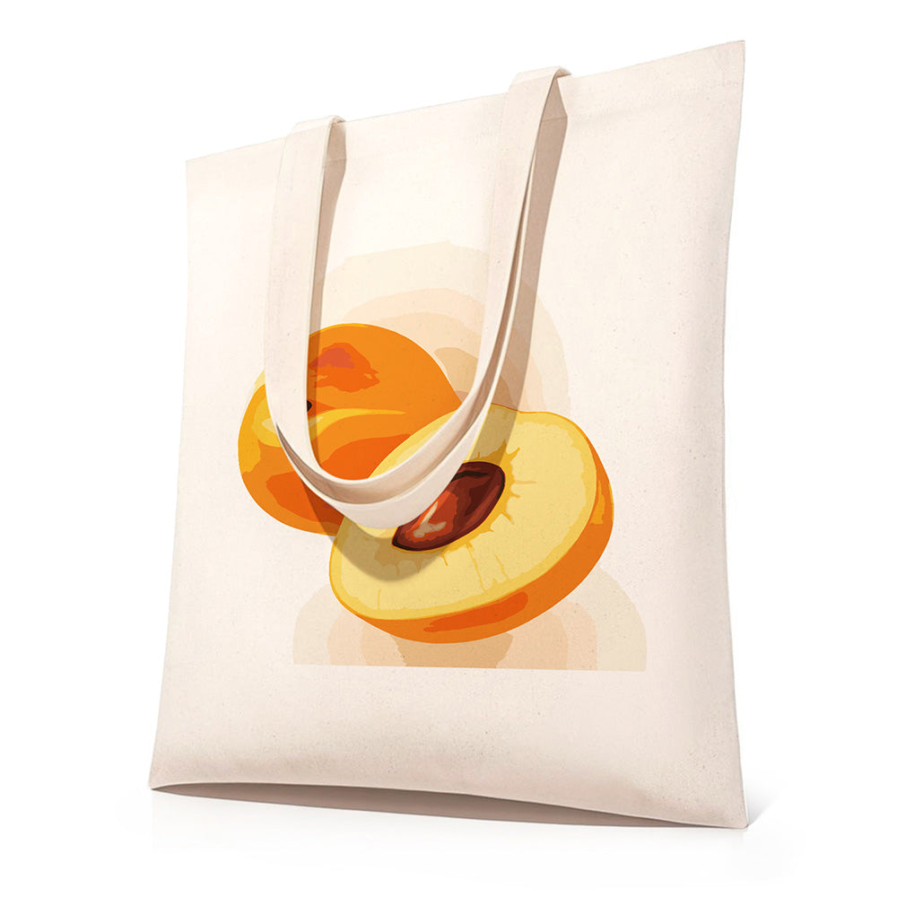 Sac Toile Abricots Mûrs Peinture par Numéros