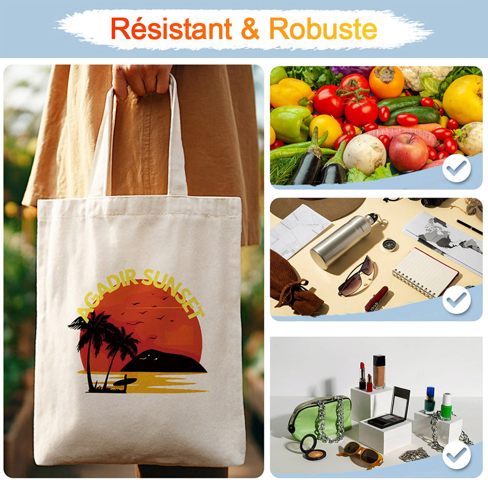 Sac Toile Coucher de Soleil d'Agadir Peinture par Numéros
