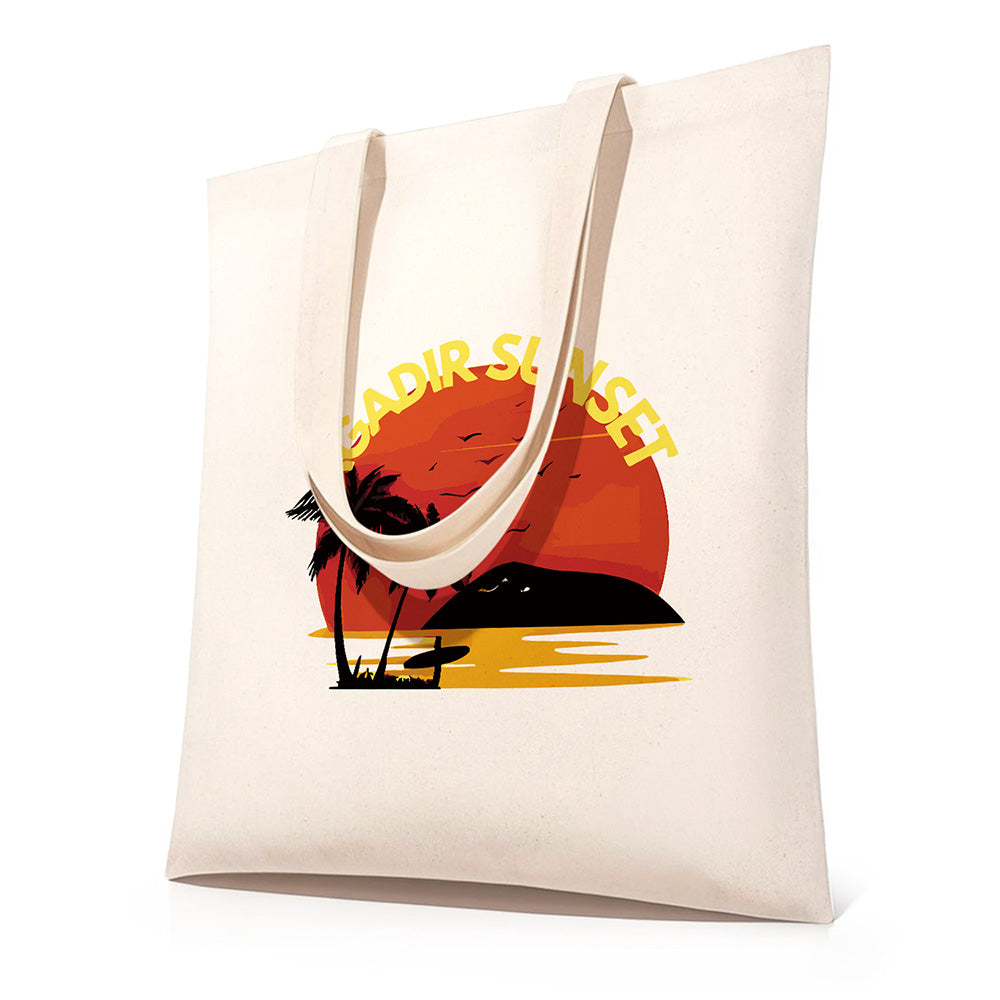Sac Toile Coucher de Soleil d'Agadir Peinture par Numéros