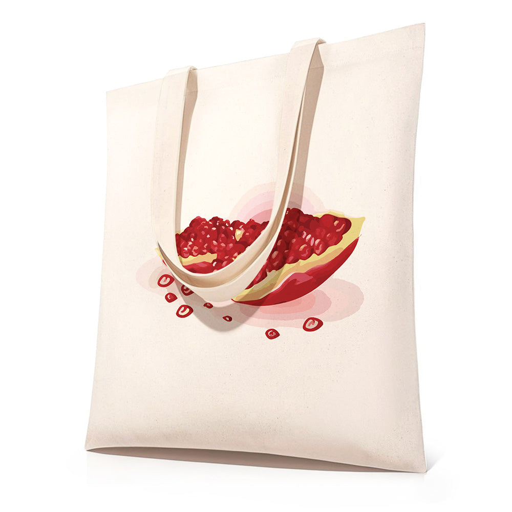 Sac Toile Graines de Grenade Rouges et Pulpeuses Peinture par Numéros