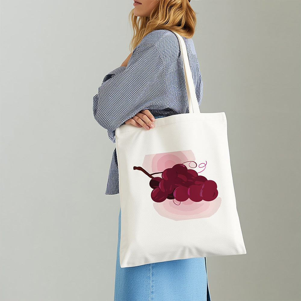 Sac Toile Grappe de Raisins Mûrs Peinture par Numéros