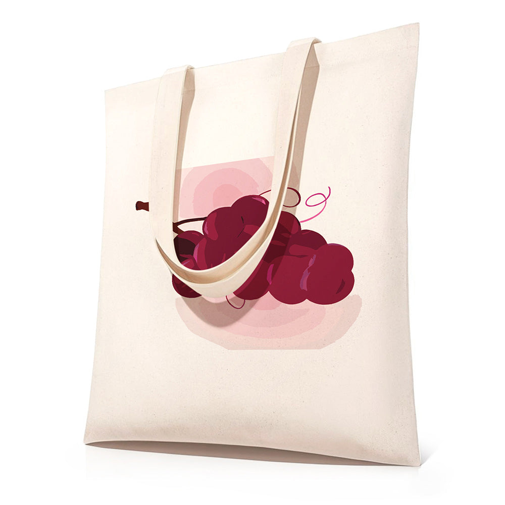 Sac Toile Grappe de Raisins Mûrs Peinture par Numéros
