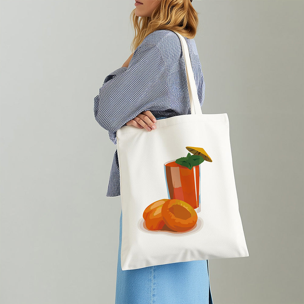 Sac Toile Jus de Fruits Frais Peinture par Numéros