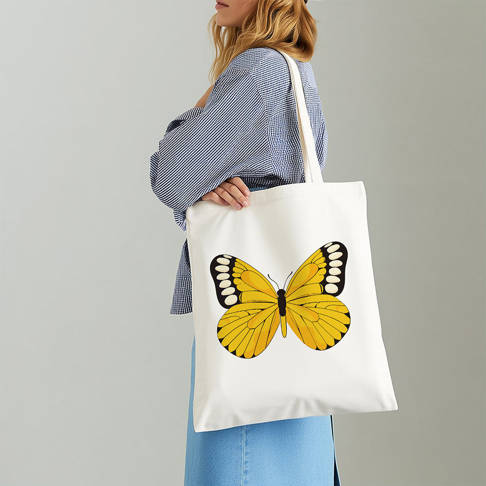 Sac Toile Papillon Jaune Peinture par Numéros