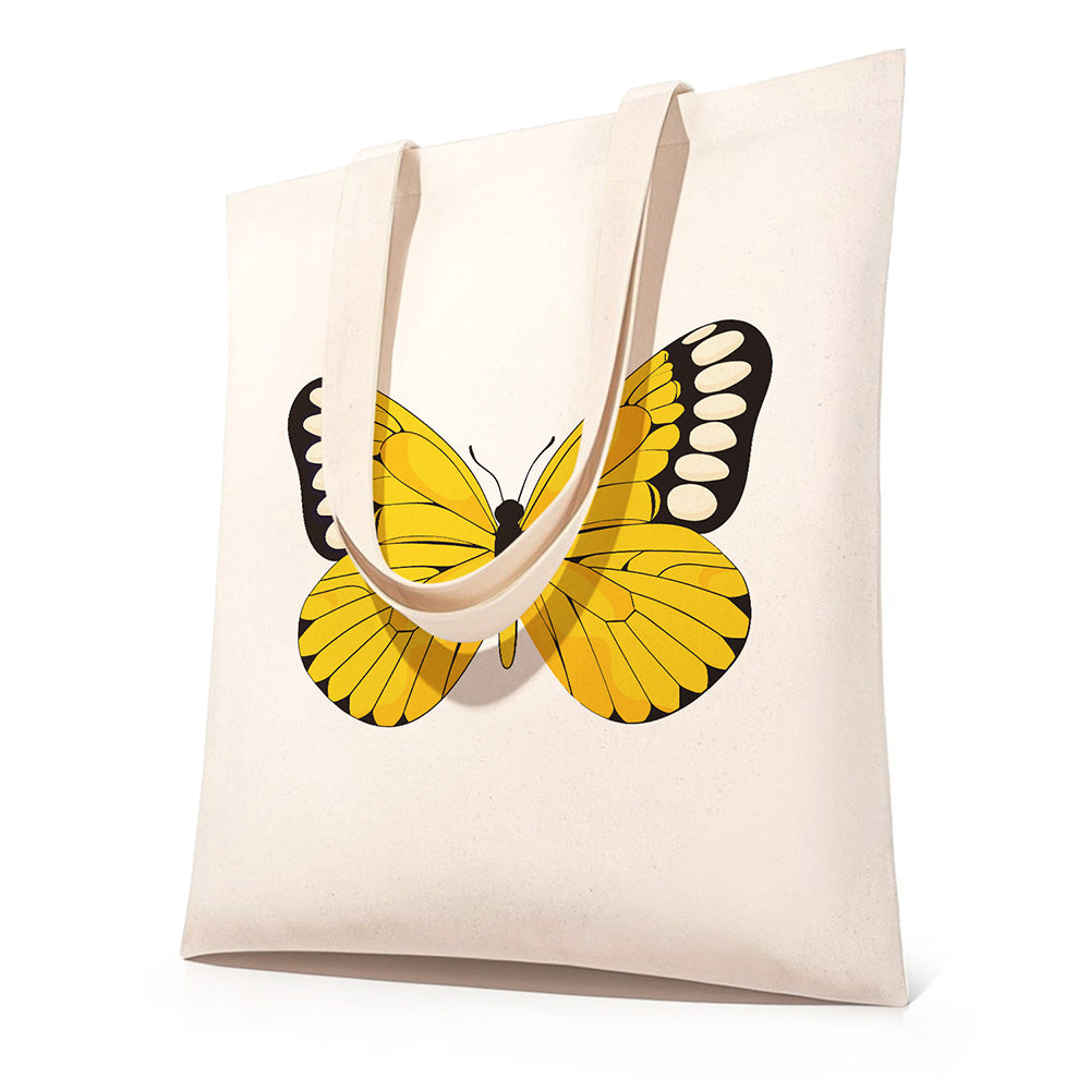 Sac Toile Papillon Jaune Peinture par Numéros