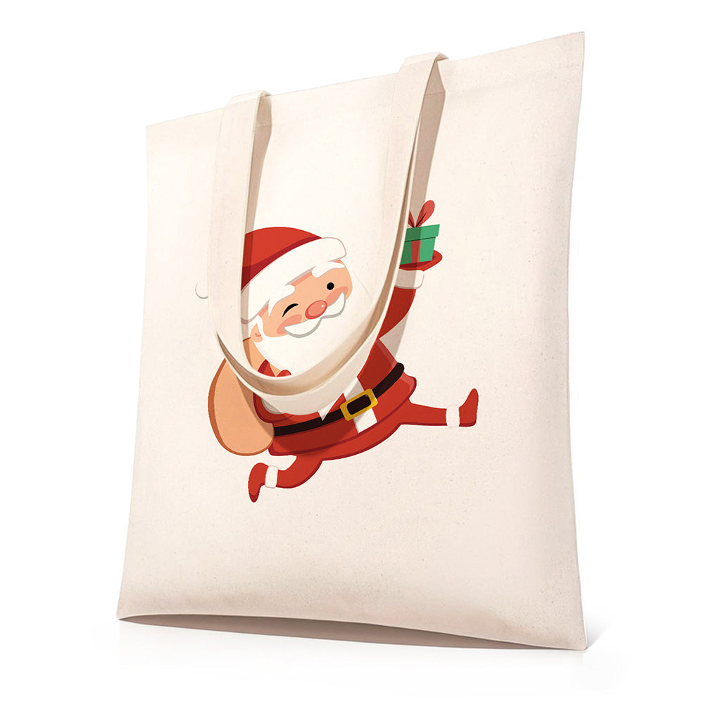 Sac Toile Père Noël Joyeux Peinture par Numéros