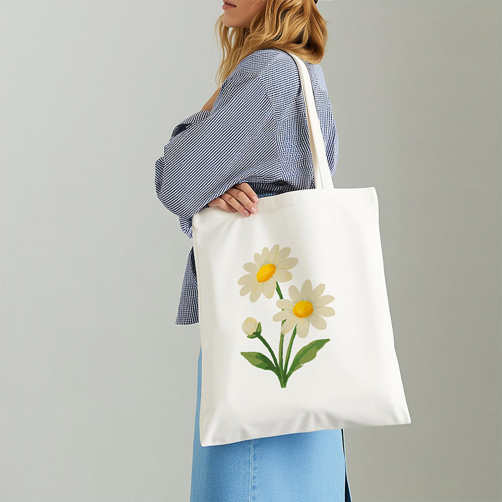 Sac Toile Petite Marguerite Pure Peinture par Numéros