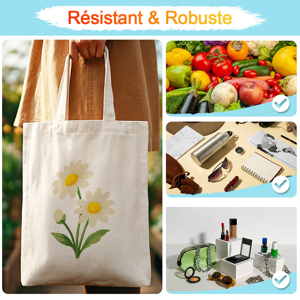 Sac Toile Petite Marguerite Pure Peinture par Numéros
