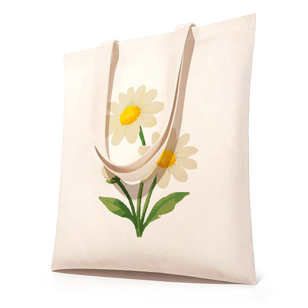 Sac Toile Petite Marguerite Pure Peinture par Numéros