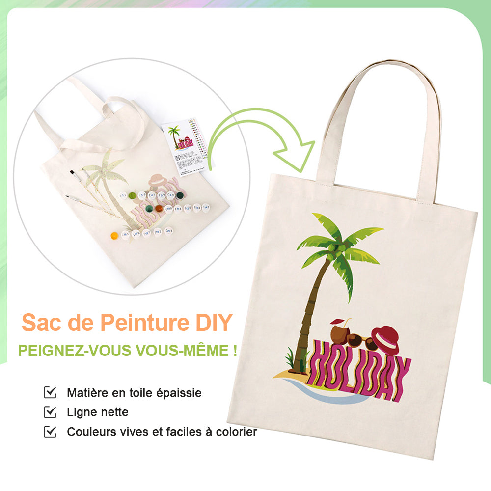 Sac Toile Vacances Peinture par Numéros