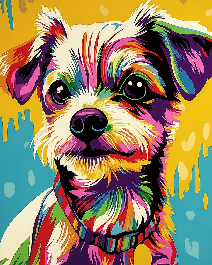 Schnauzer Souriant Mini Peinture par Numéros