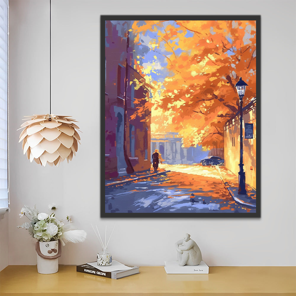 Sentiers d’automne Peinture par Numéros