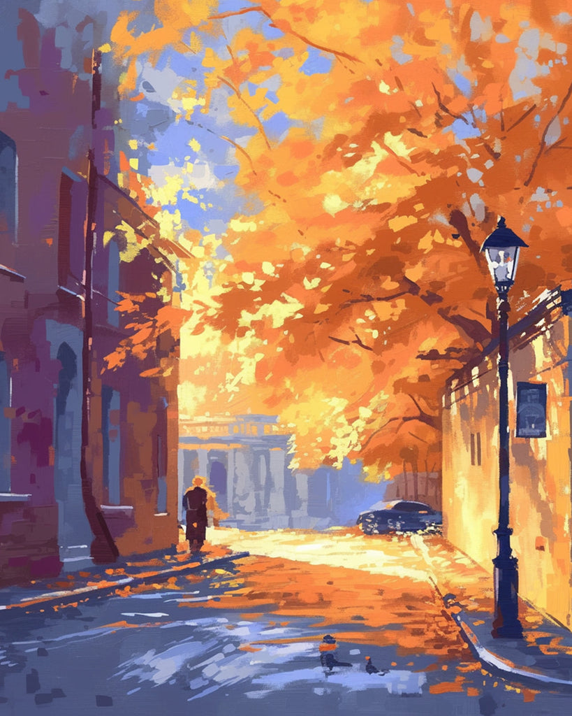 Sentiers d’automne Peinture par Numéros