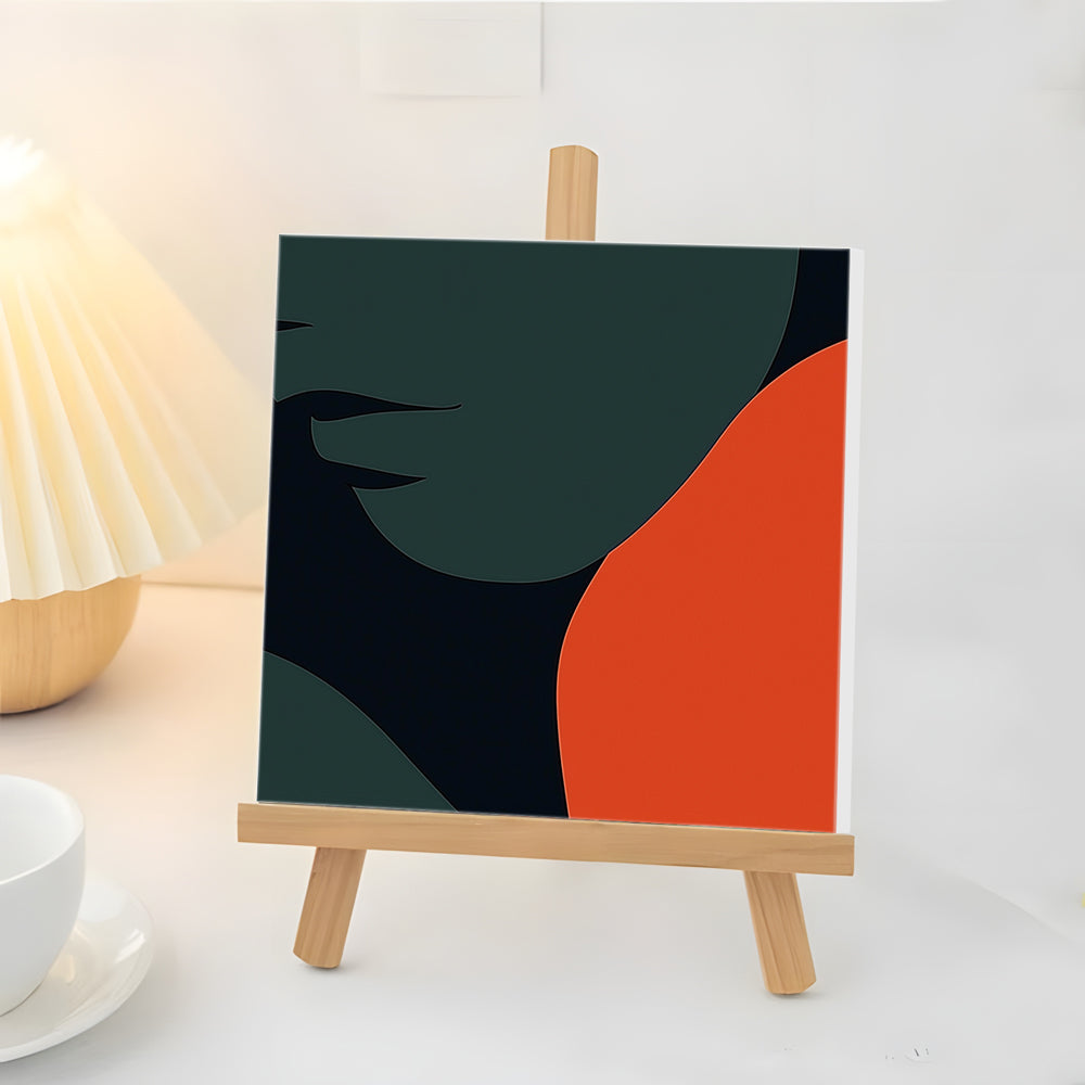 Silhouette Colorée de Femme Mini Peinture par Numéros