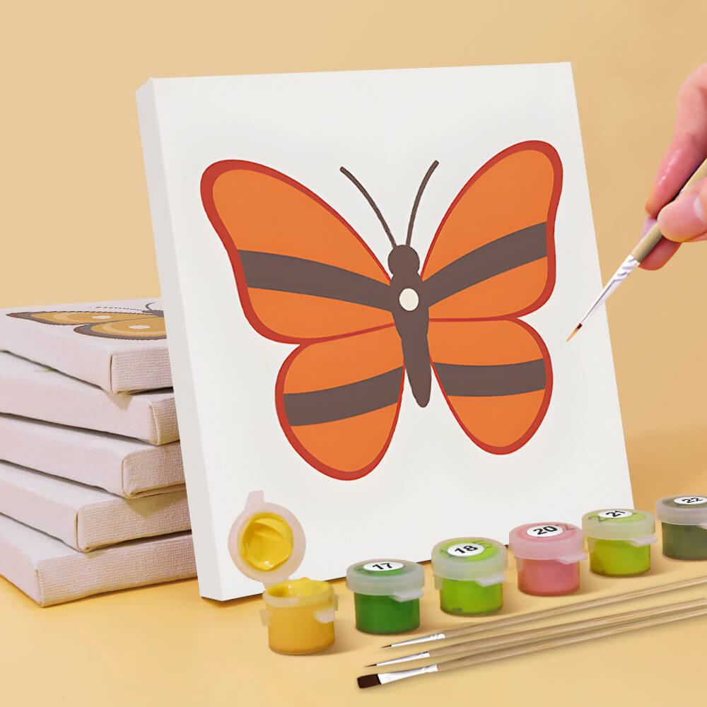 Six Papillons 6 Mini Peintures par Numéros