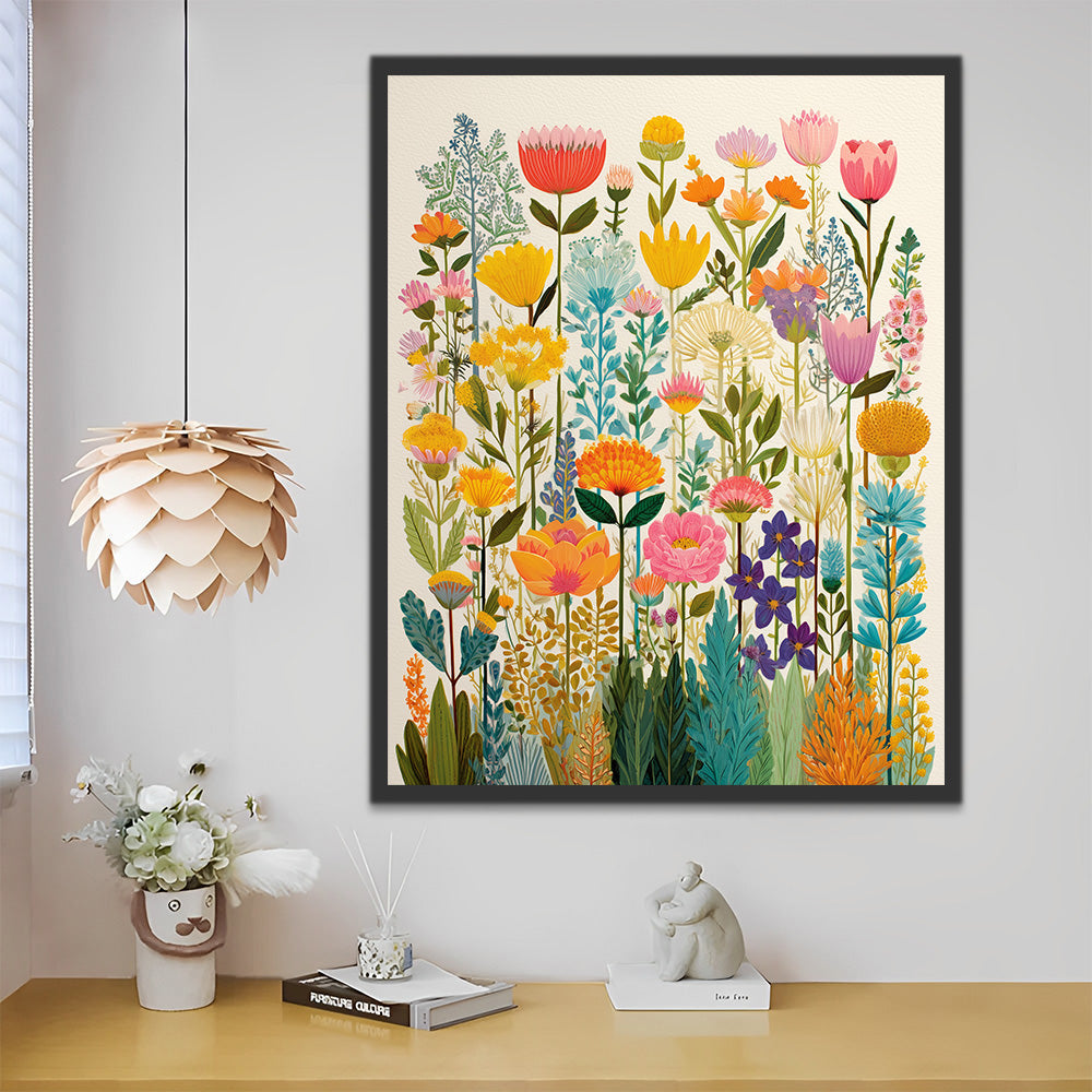 Spécimens de Fleurs Variés Peinture par Numéros