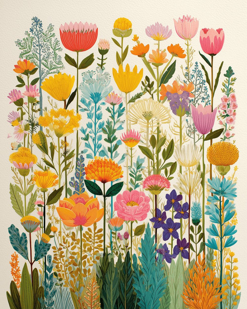 Spécimens de Fleurs Variés Peinture par Numéros