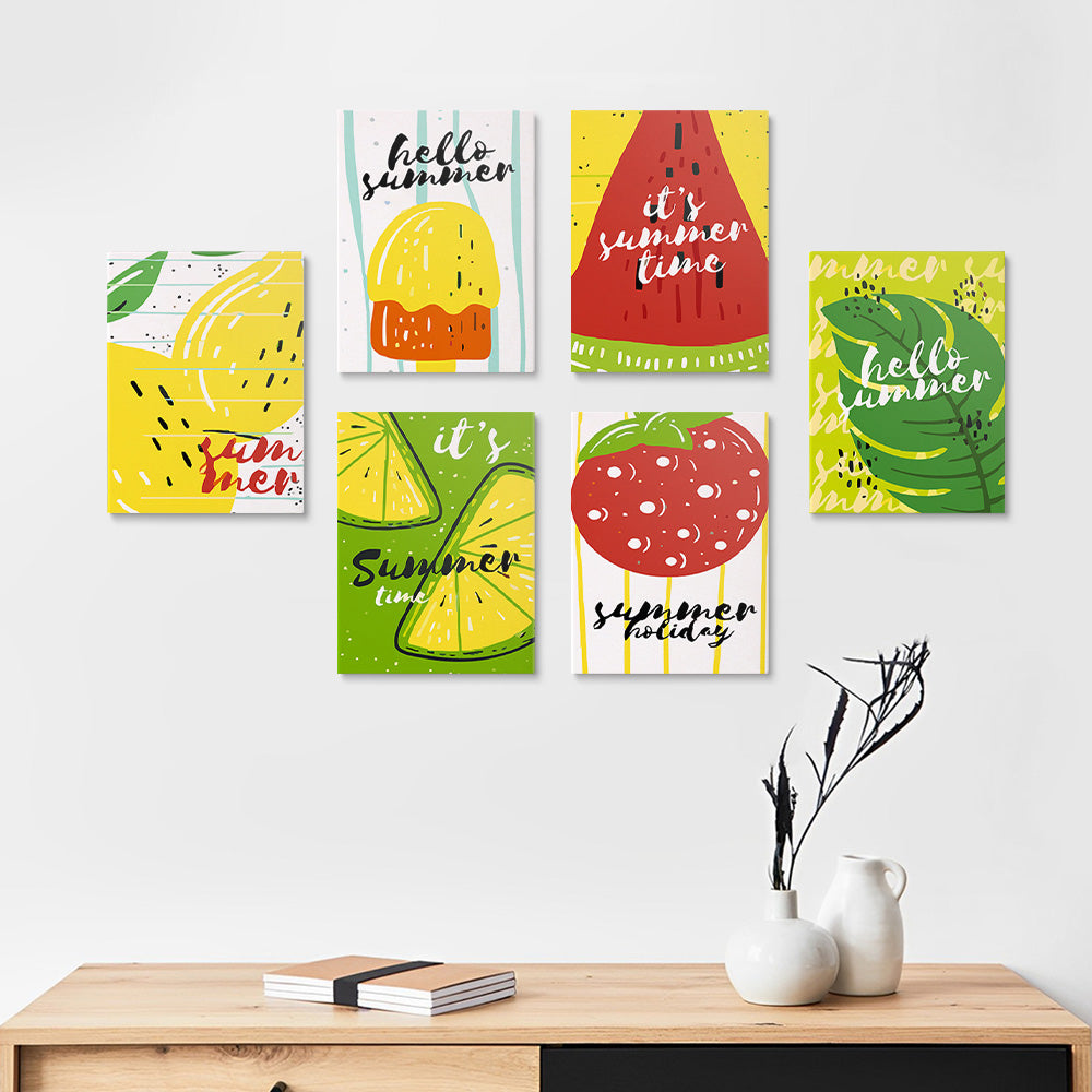 Sucettes de Fruits d’Été 6 Mini Peintures par Numéros
