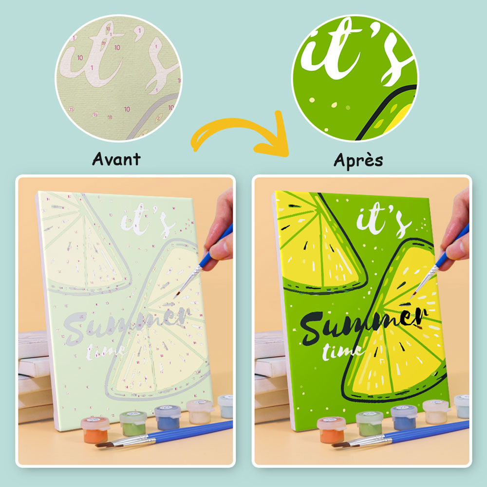 Sucettes de Fruits d’Été 6 Mini Peintures par Numéros