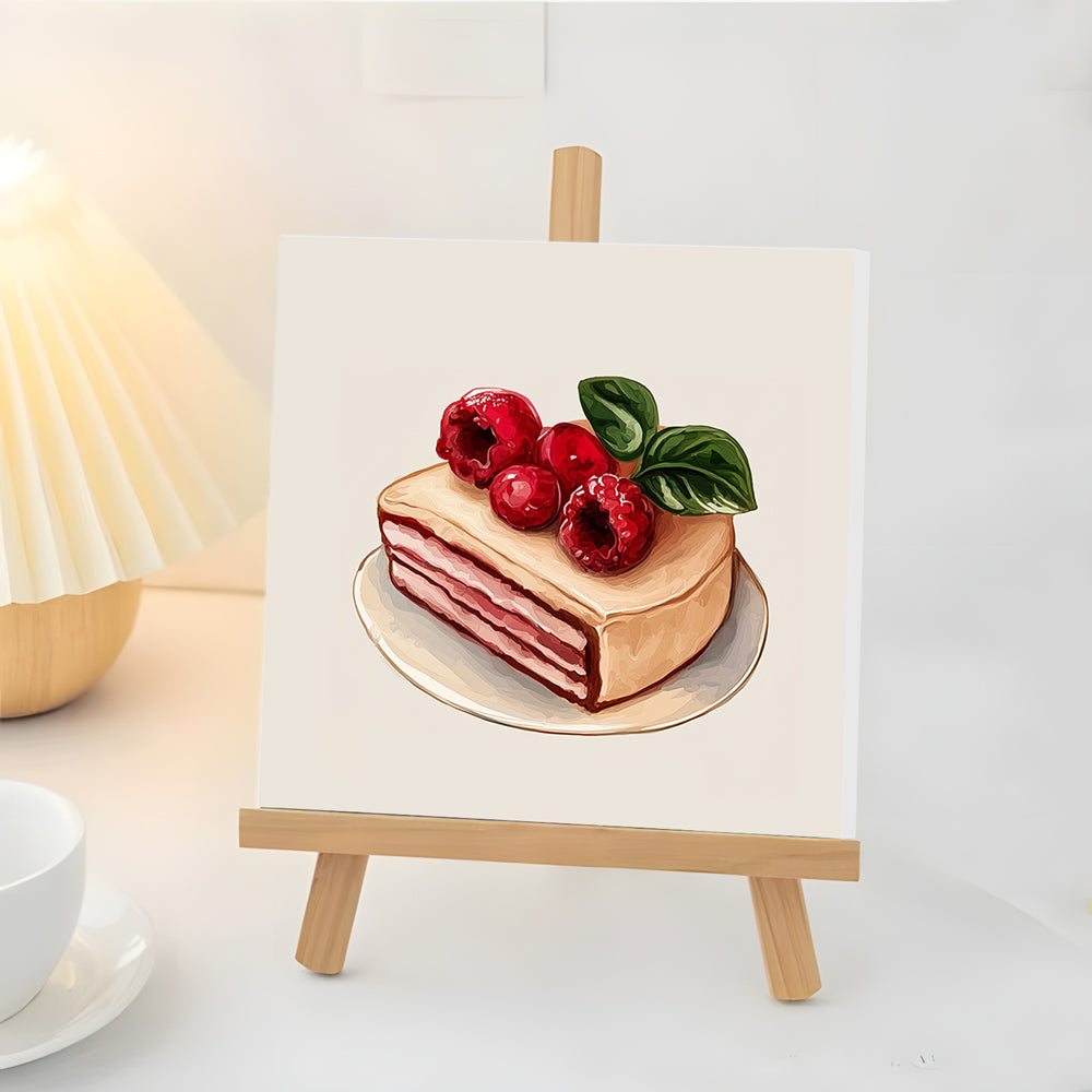 Tarte aux Framboises Mini Peinture par Numéros