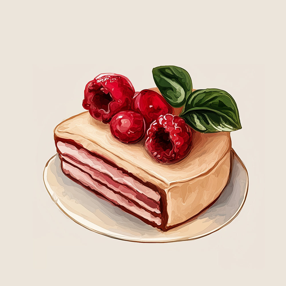 Tarte aux Framboises Mini Peinture par Numéros