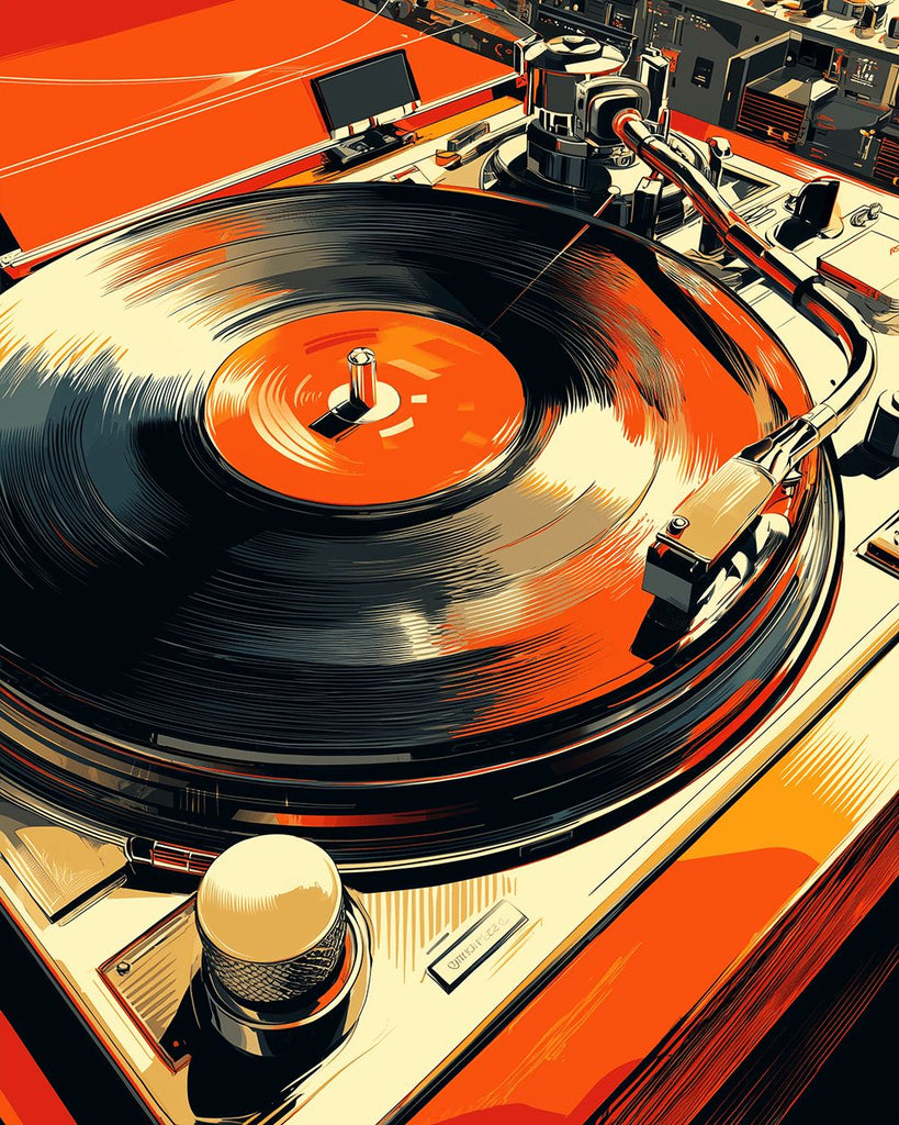 Tourne-Disque Rétro Peinture par Numéros