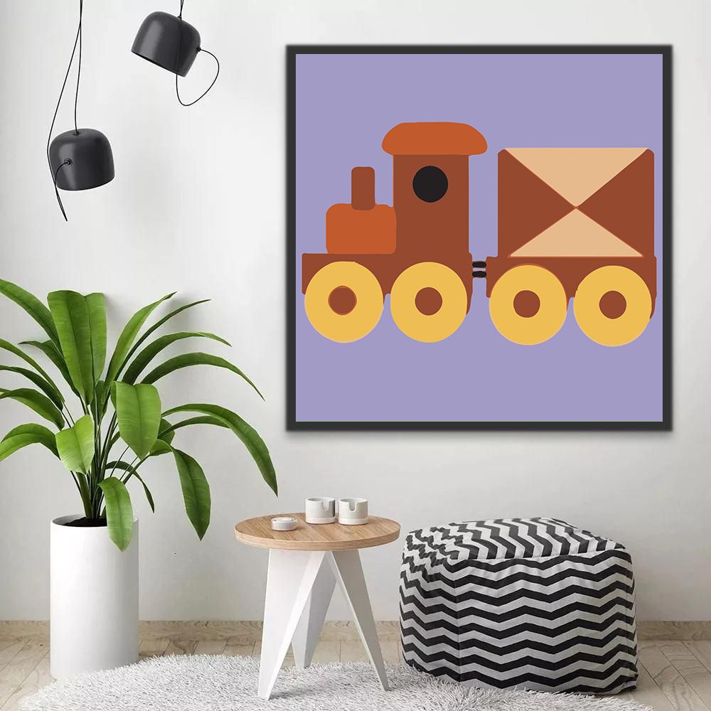 Train Enfants Peinture par Numéros