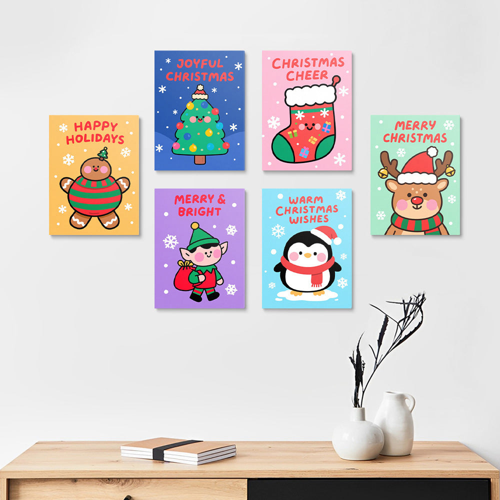 Un Noël Joyeux 6 Mini Peintures par Numéros