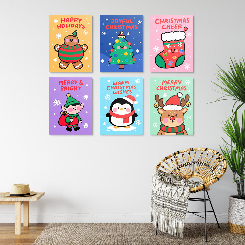 Un Noël Joyeux 6 Mini Peintures par Numéros