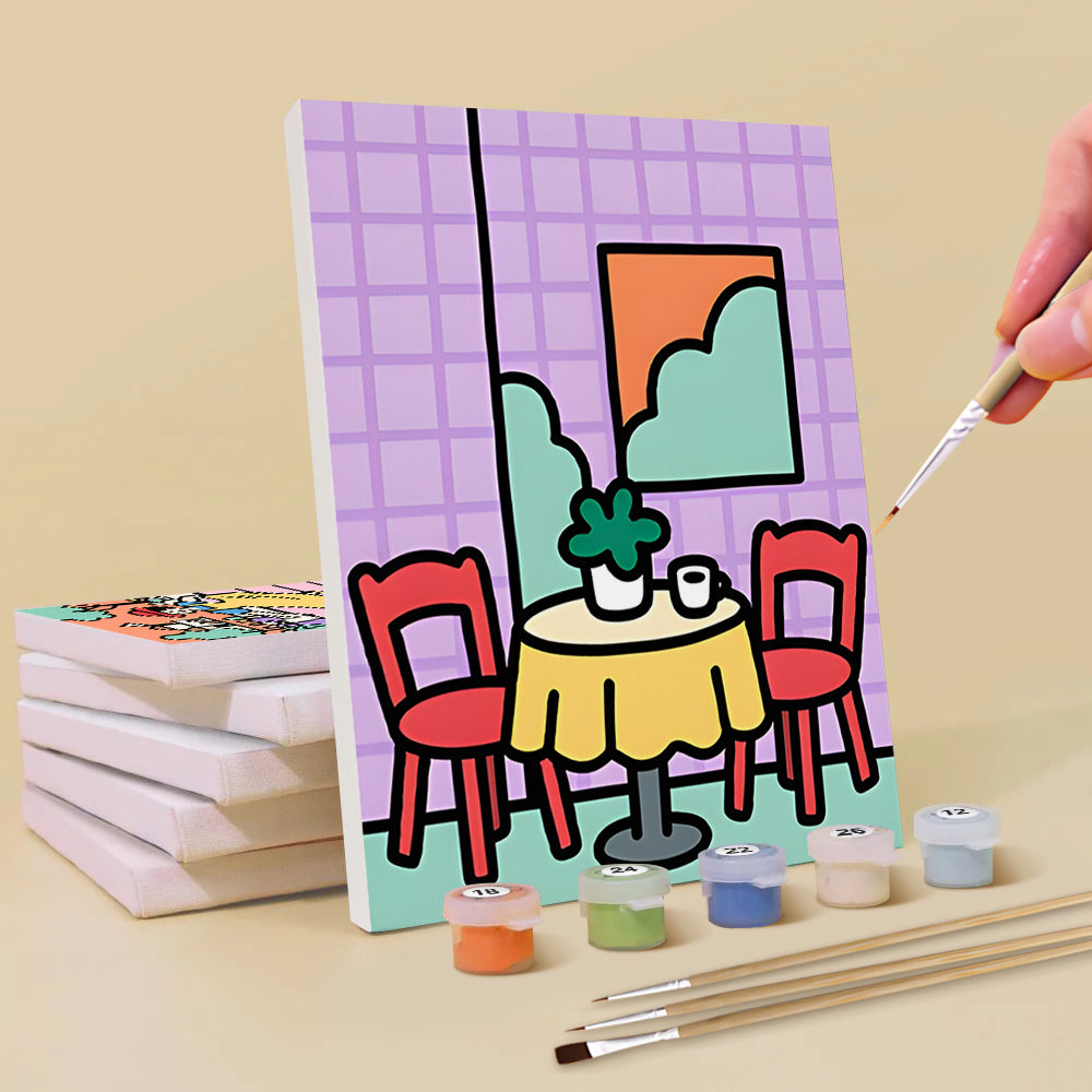 Une Fille Polyvalente et Raffinée 6 Mini Peintures par Numéros