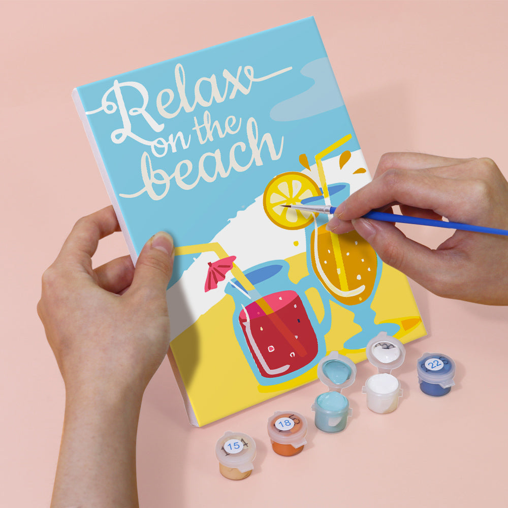 Vacances Joyeuses de Juin 6 Mini Peintures par Numéros