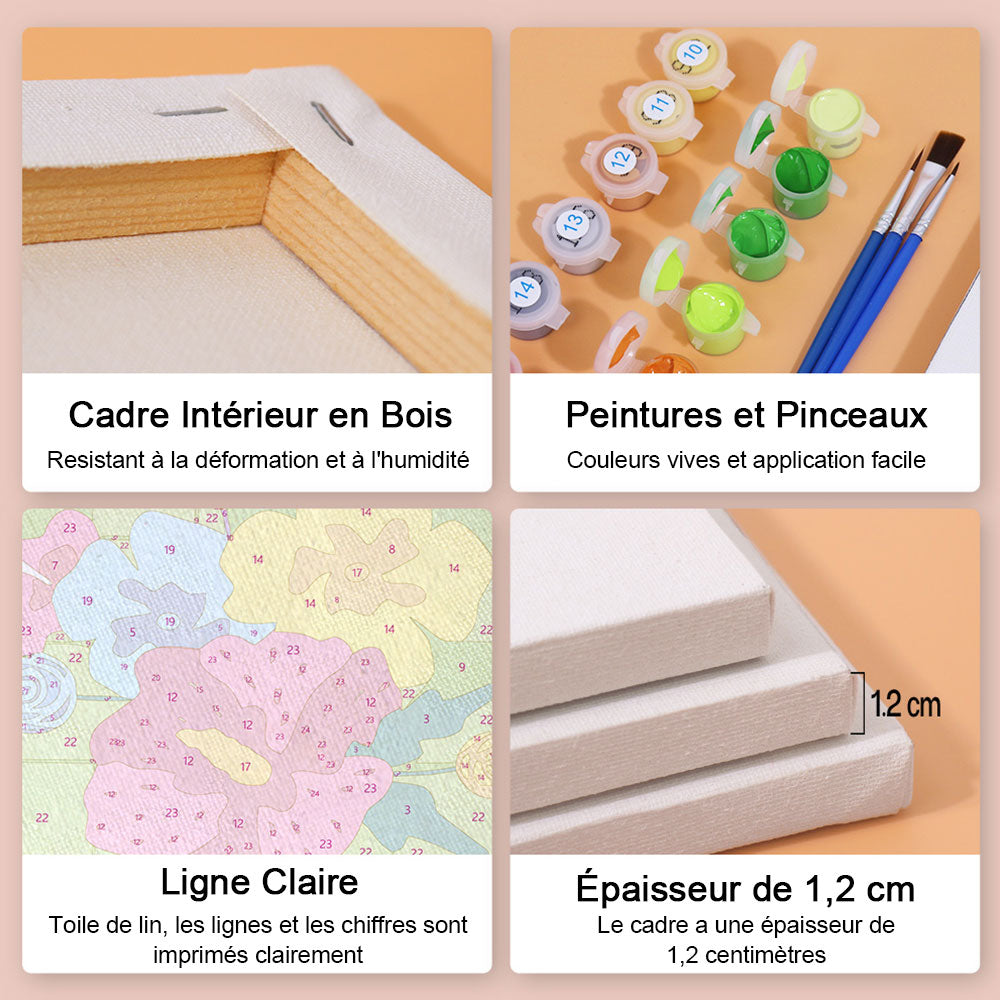 Vacances Joyeuses de Juin 6 Mini Peintures par Numéros