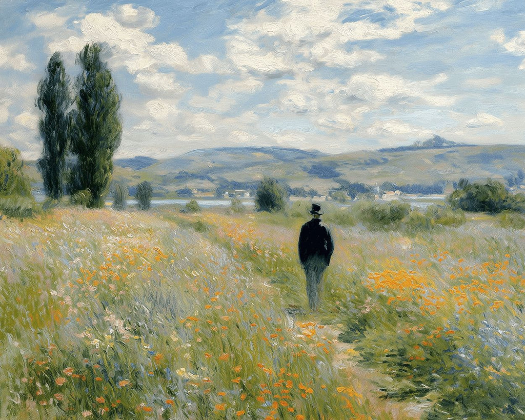 Van Gogh se Promenant dans les Champs de Fleurs à la Campagne Peinture par Numéros