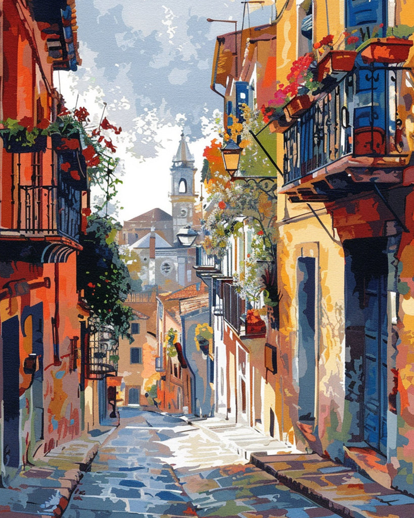 Ville italienne Peinture par Numéros