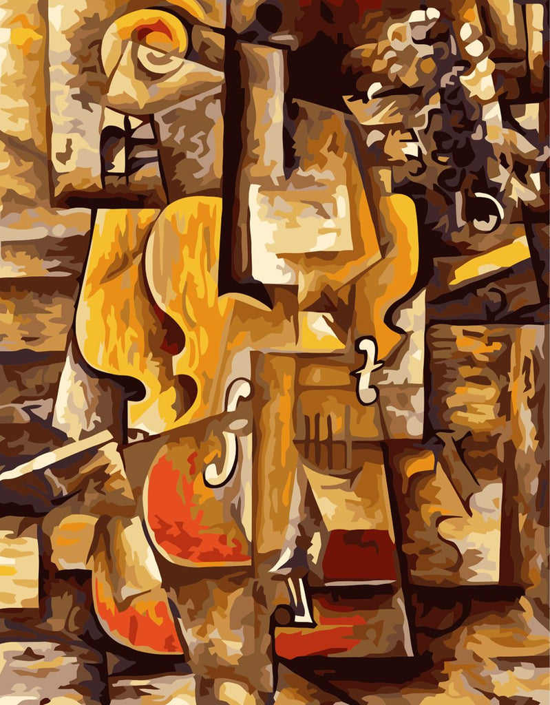 Violon Art abstrait Peinture par Numéros