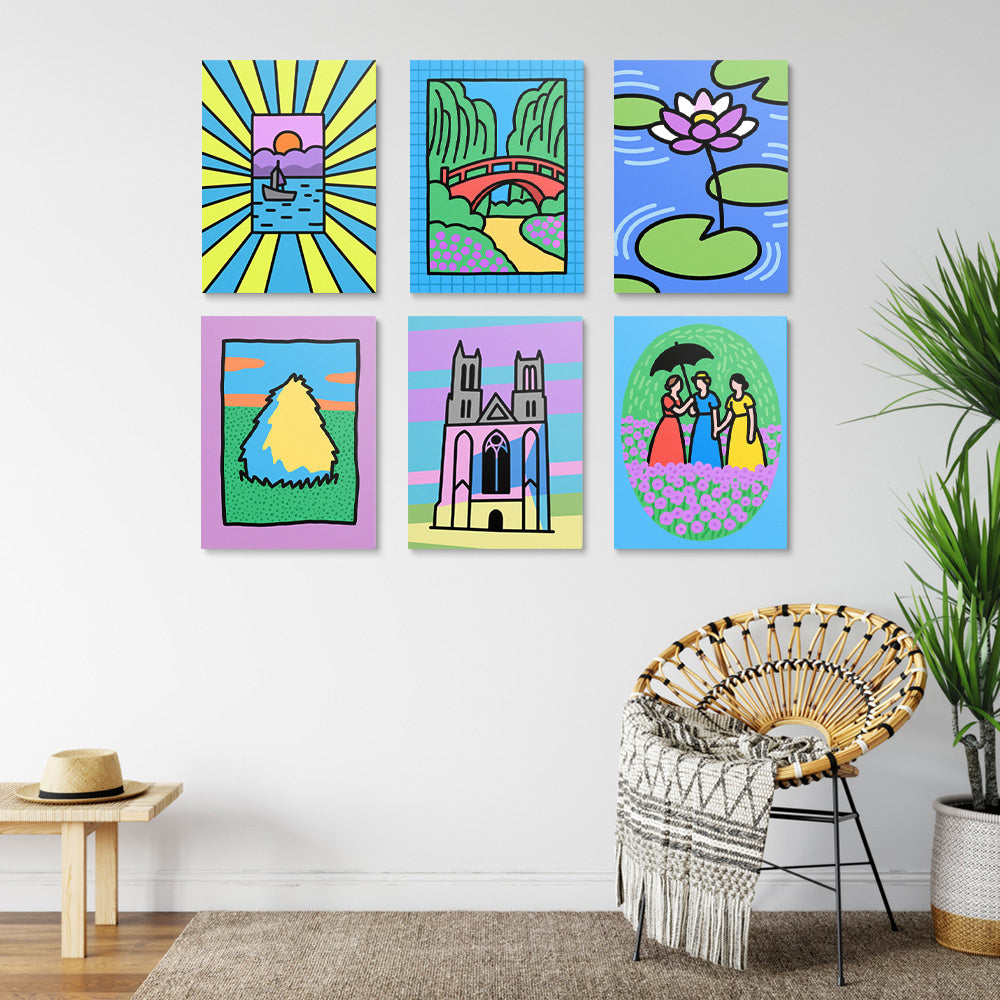 Voyage d'Été 6 Mini Peintures par Numéros