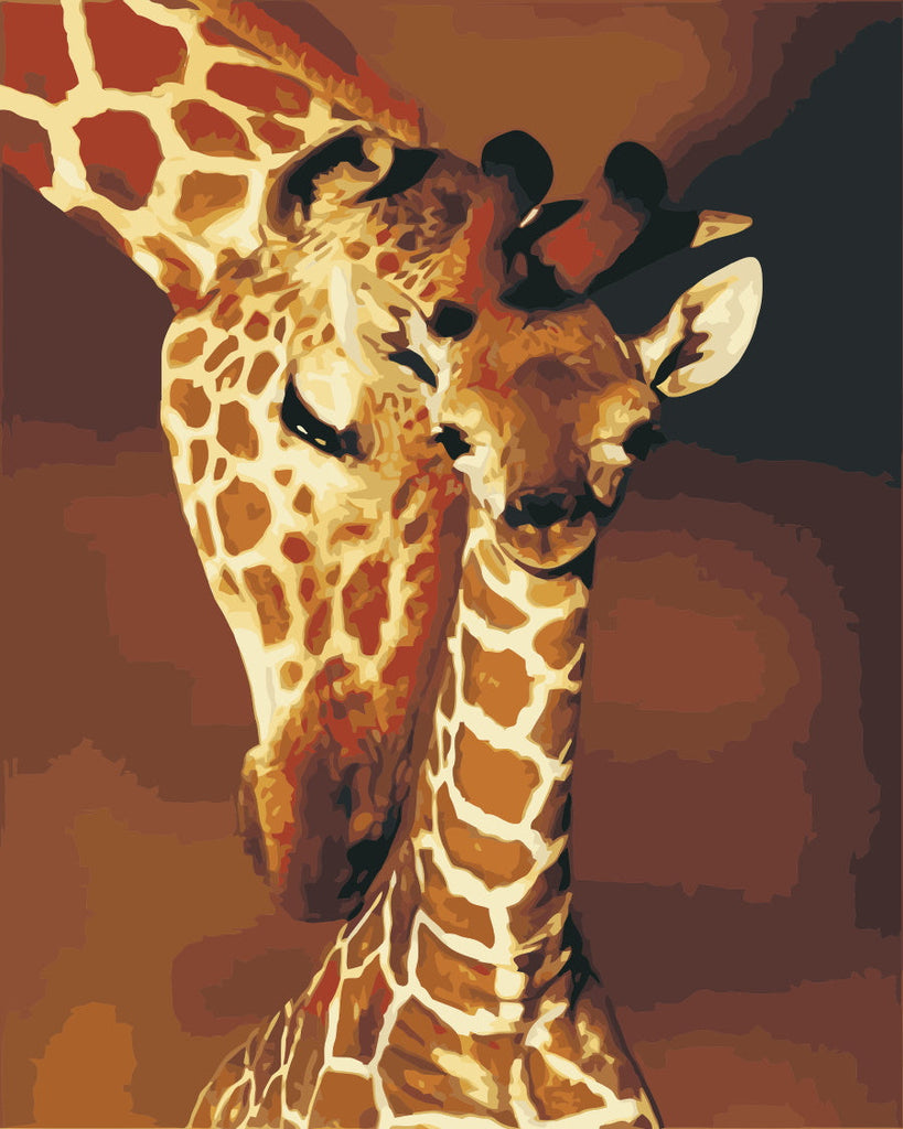 Animal Cerf Girafe Peintures Par Numéros PBNDEERL68