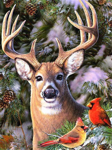 Animal Deer Paint By Numbers Canvas Wall Set PBNDEERL8