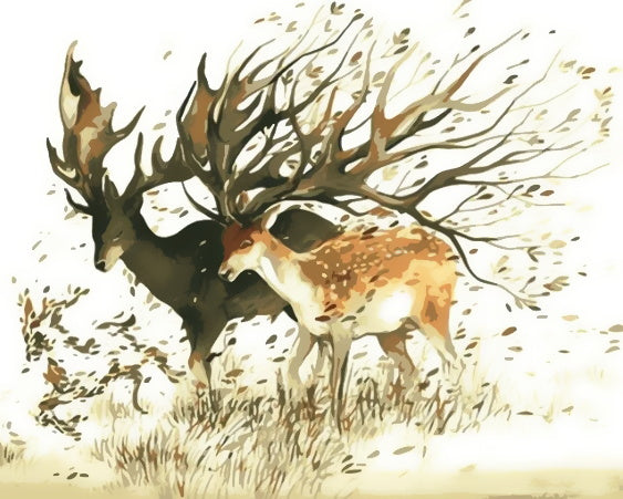 Animal Cerf Peintures Par Numéros PBNDEERW26
