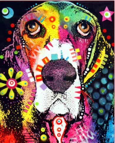 Animal Dog Paint By Numbers Canvas Wall Set PBNDOGL14