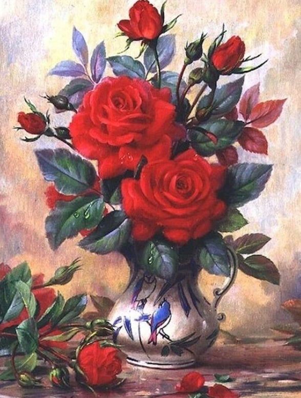 Rose Fleur Peintures Par Numéros PBNFLOL228