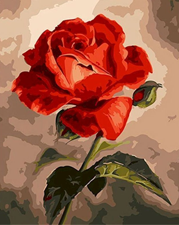Rose Fleur Peintures Par Numéros PBNFLOL252
