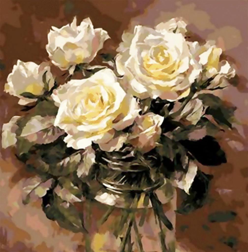 Rose Fleur Peintures Par Numéros PBNFLOSQR29